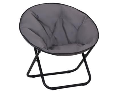 Cadeira Dobrável Tecido Oxford e Metal Cinzento 80X80X75 Cm OUTSUNNY