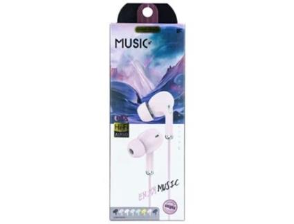 Auriculares Com Fio (In-Ear) Unipha U28 Rosa
