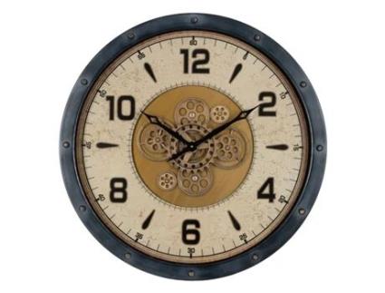 Relógio de Parede Preto Dourado Cristal Ferro 72 X 9 X 72 Cm 3 Un BIGBUY HOME