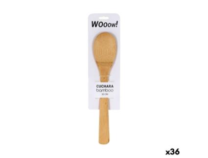 Colher de Bambu Wooow Bambu 30 x 6,2 x 0,8 cm (36 Unidades)