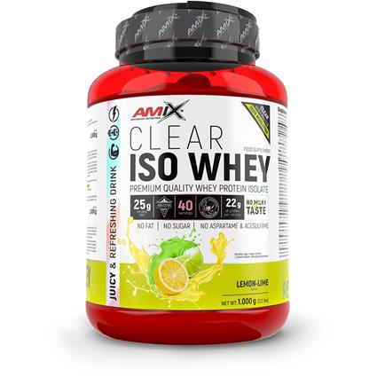 Amix Clear Whey Hydrolyzate 1kg Whey Protein Lemon & Lime Transparente