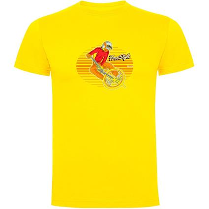 Kruskis Freestyle Rider Short Sleeve T-shirt Amarelo XL Homem