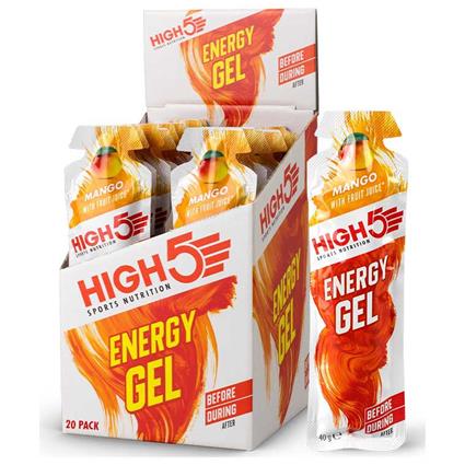 High5 Energy Gels Box 40g 20 Units Mango Transparente