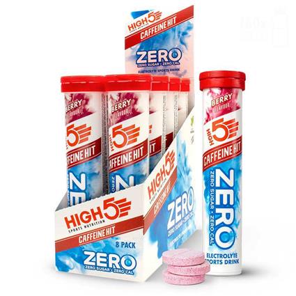 High5 Zero Caffeine Hit Tablets Box 8 X 20 Units Box Berry Colorido