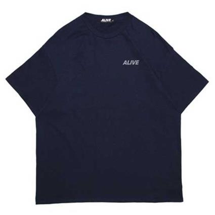 Alive Industry 22logo Short Sleeve T-shirt Azul L Homem