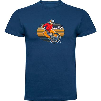 Kruskis Freestyle Rider Short Sleeve T-shirt Azul M Homem