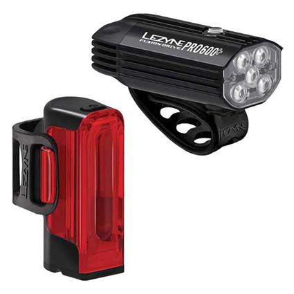 Lezyne Fusion Drive Pro 600+ / Strip Drive 300+ Light Set Vermelho 600 / 300 Lumens