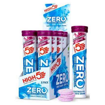 High5 Zero Tablets Box 8 X 20 Units Blackcurrant Transparente