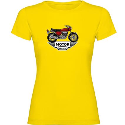 Kruskis Motor Short Sleeve T-shirt Amarelo M Mulher