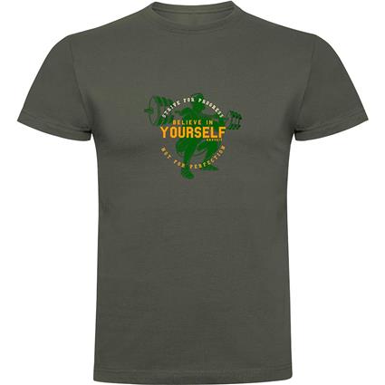 Kruskis Believe Short Sleeve T-shirt Verde 3XL Homem