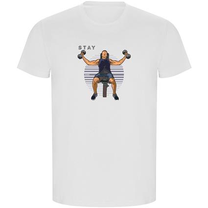 Kruskis Stay Strong Eco Short Sleeve T-shirt Branco S Homem