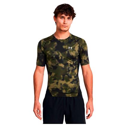 Under Armour Hg Armour Printed Short Sleeve T-shirt Verde S Homem