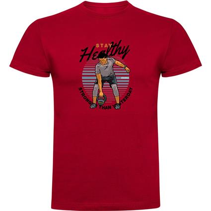 Kruskis Stay Healthy Short Sleeve T-shirt Vermelho L Homem