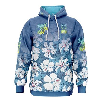 Otso Swim Bike Run Flower Hoodie Azul L Homem