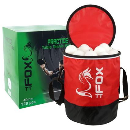 Fox Tt Practice Table Tennis Balls And Bag Vermelho 120 Balls