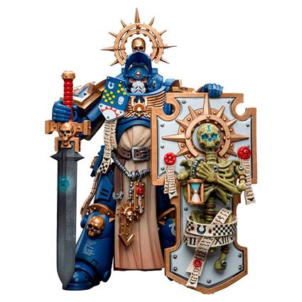 Joy Toy Warhammer 40k Action Figure 1/18 Ultramarines Primaris Captain With Relic Shield And Power Sword 12 Cm Colorido