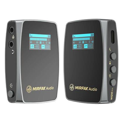 Mirfak We10 Pro Dual Wireless Camcorder Microphone Preto