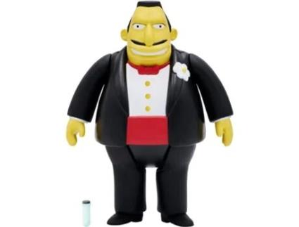 Super 7 The Simpsons Senator Mendoza Figure Reaction Preto