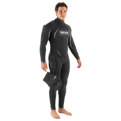 Seacsub Space 7 Mm Semi Dry Suit Preto 2XL