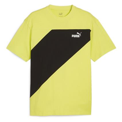 Puma Power Colorblock Short Sleeve T-shirt Amarelo M Homem