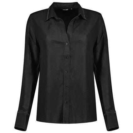 Salsa Jeans 21007170 Regular Fit Long Sleeve Shirt Preto M Mulher