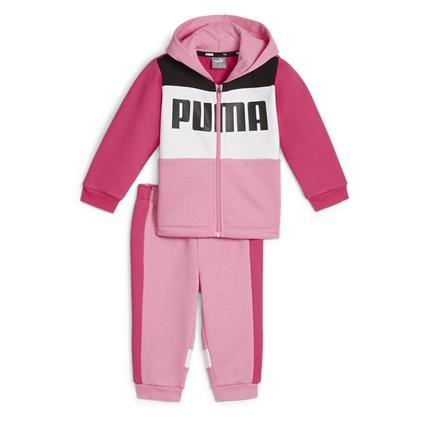 Puma Minicats Colorblock Jogger Fl Set Rosa 12-24 Months Rapaz