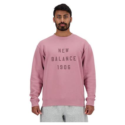 New Balance Iconic Collegiate Graphic Sweatshirt Rosa M Homem