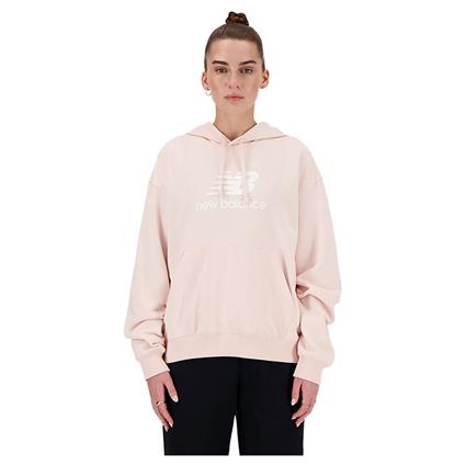 New Balance Sport Essentials French Terry Logo Hoodie Rosa M Mulher