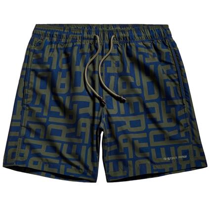 G-star Dirik Letter Ao Swimming Shorts Azul L Homem