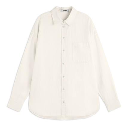 Ecoalf Daria Long Sleeve Shirt Beige M Mulher