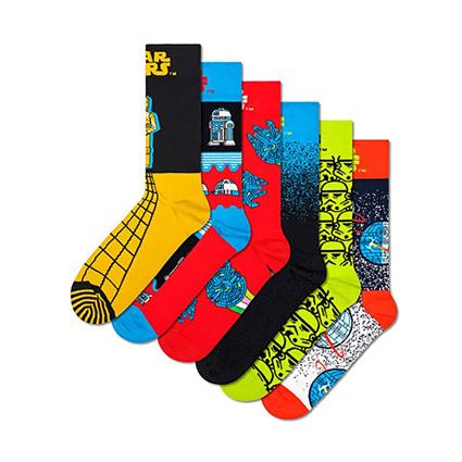Happy Socks Star Wars™ Gift Set Half Socks 6 Pairs Colorido EU 36-40 Homem