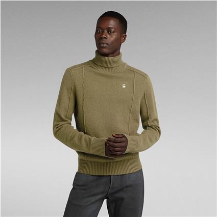 G-star Structure Turtle Neck Sweater Verde S Homem