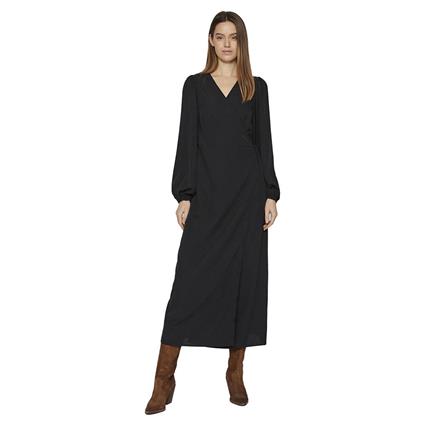 Vila Graffy Long Sleeve Long Dress Preto 36 Mulher