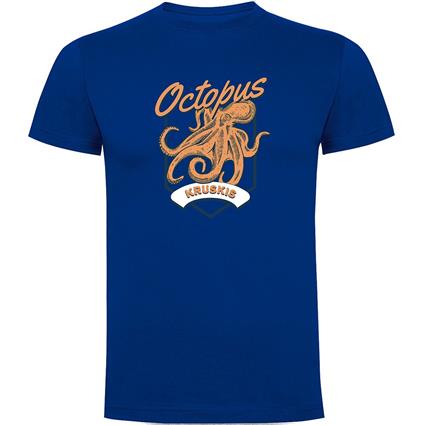 Kruskis Seafood Octopus Short Sleeve T-shirt Azul S Homem