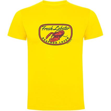 Kruskis Fresh Lobster Short Sleeve T-shirt Amarelo L Homem