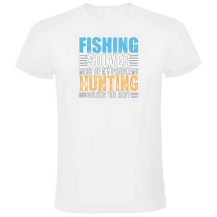 Kruskis Fishing Solves Short Sleeve T-shirt Branco L Homem
