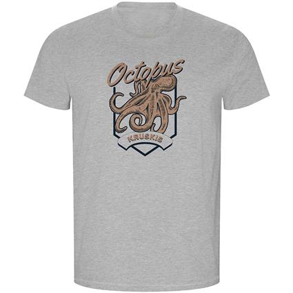 Kruskis Seafood Octopus Eco Short Sleeve T-shirt Cinzento XL Homem