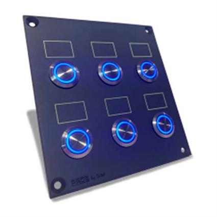 Pros 6 Switches Mounted Plate Azul