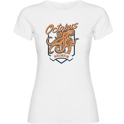 Kruskis Seafood Octopus Short Sleeve T-shirt Branco L Mulher