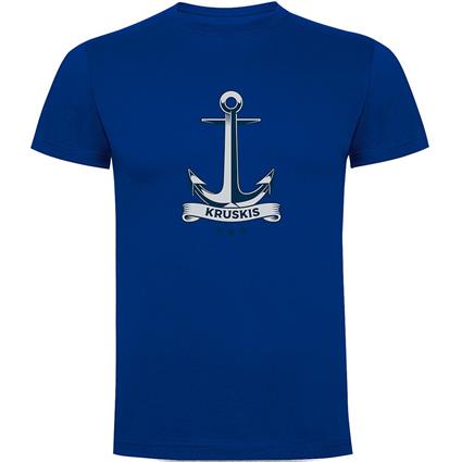Kruskis Anchor Short Sleeve T-shirt Azul XL Homem
