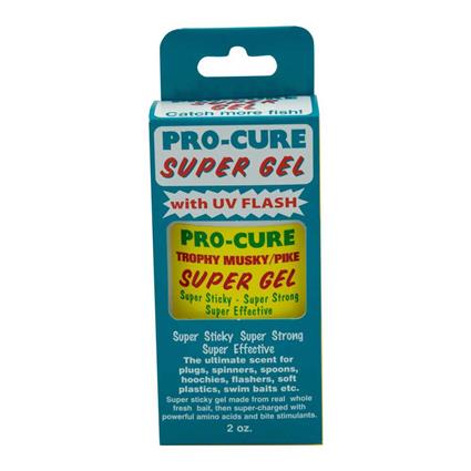 Pro Cure Super Gel Plus Trophy 56g Musky Pike Liquid Bait Additive Transparente