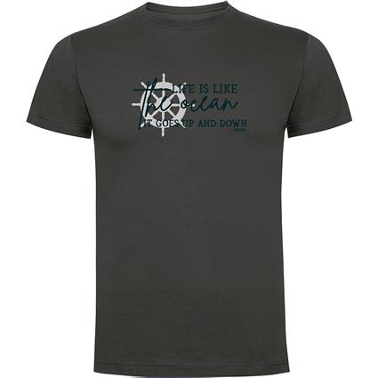 Kruskis Up And Down Short Sleeve T-shirt Cinzento M Homem