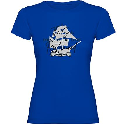 Kruskis Restrained Short Sleeve T-shirt Azul L Mulher