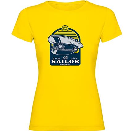 Kruskis Sailor Short Sleeve T-shirt Amarelo M Mulher