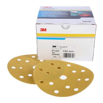 3m Hookit 255 P320 15t Grinding Disc 100 Units Transparente 150 mm