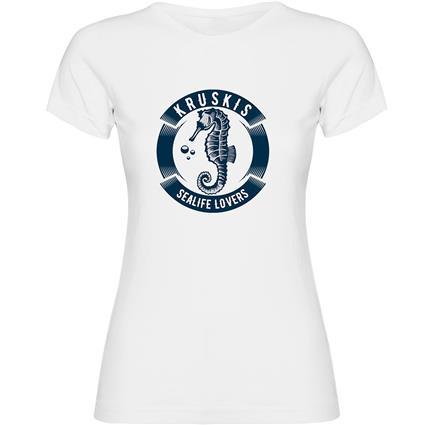 Kruskis Seahorse Short Sleeve T-shirt Branco 2XL Mulher