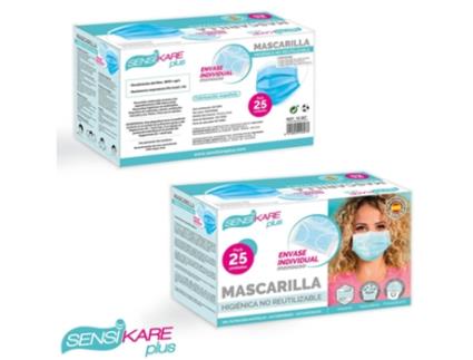 Bodykare Hygienic Masks In Individual Packaging Box 25 Units Azul
