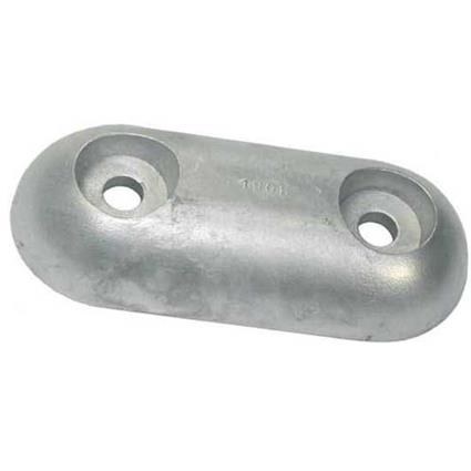 Super Marine Ano1905 Bolt On Zinc Plate Anode Prateado 150 x 60 mm