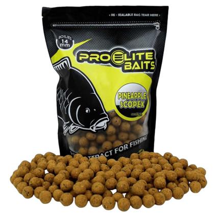 Pro Elite Baits 3.5kg Pineapple&scopex Boilie Amarelo 14 mm