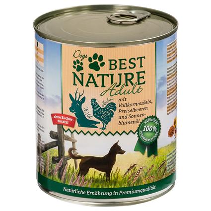 Best Nature Dog Adult 12 x 800 g - Pack económico  - Veado, frango e massa